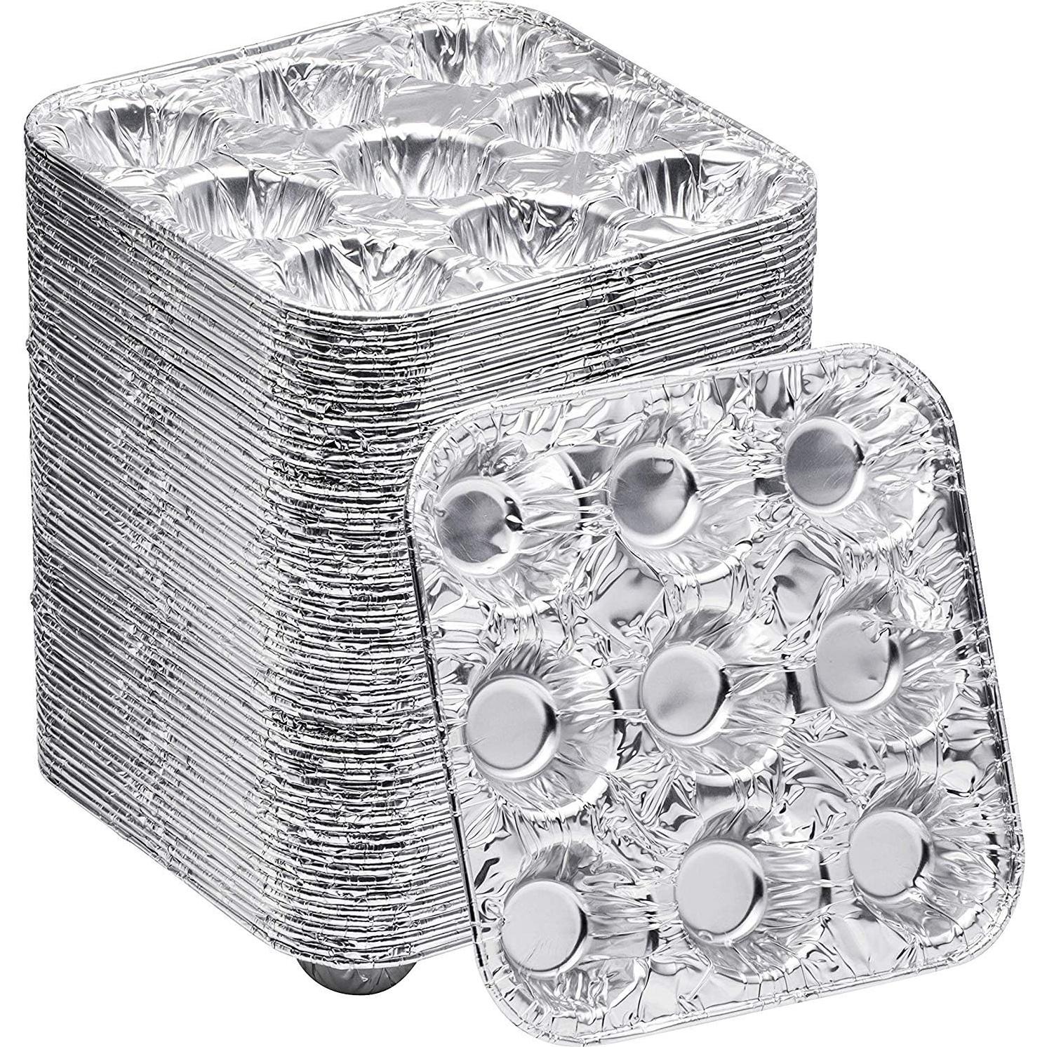 Bandejas de Aluminio Desechables Diplastible para Muffin 12 Pzas