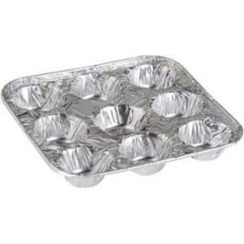 Bandejas de Aluminio Desechables Diplastible para Muffin 12 Pzas