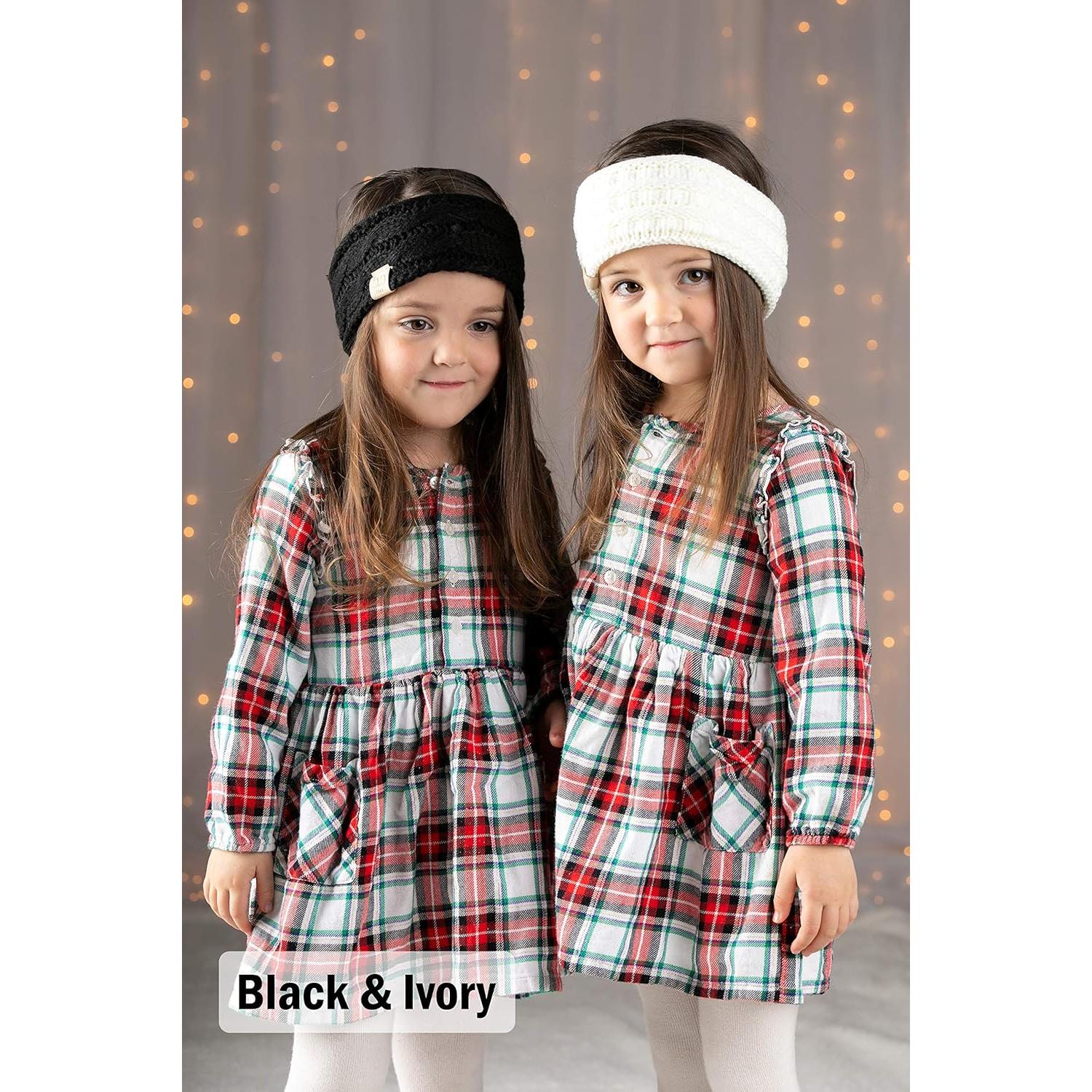 Banda de Invierno Funky Junque para Niñas - 2 Pack Rosa