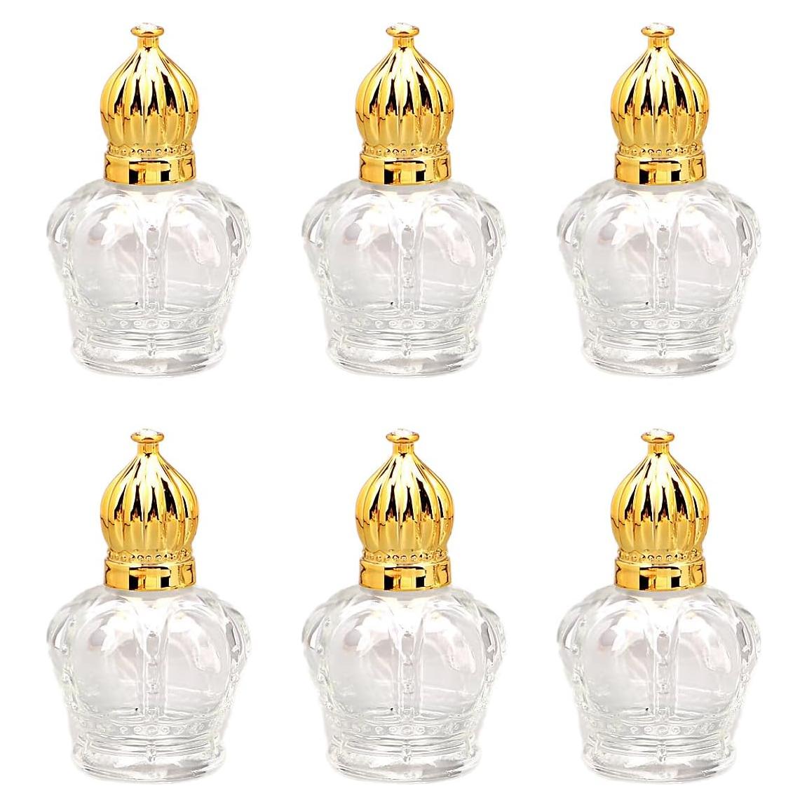 6 Botellas Roller de Vidrio 15ml Alunsito para Aceites y Perfumes