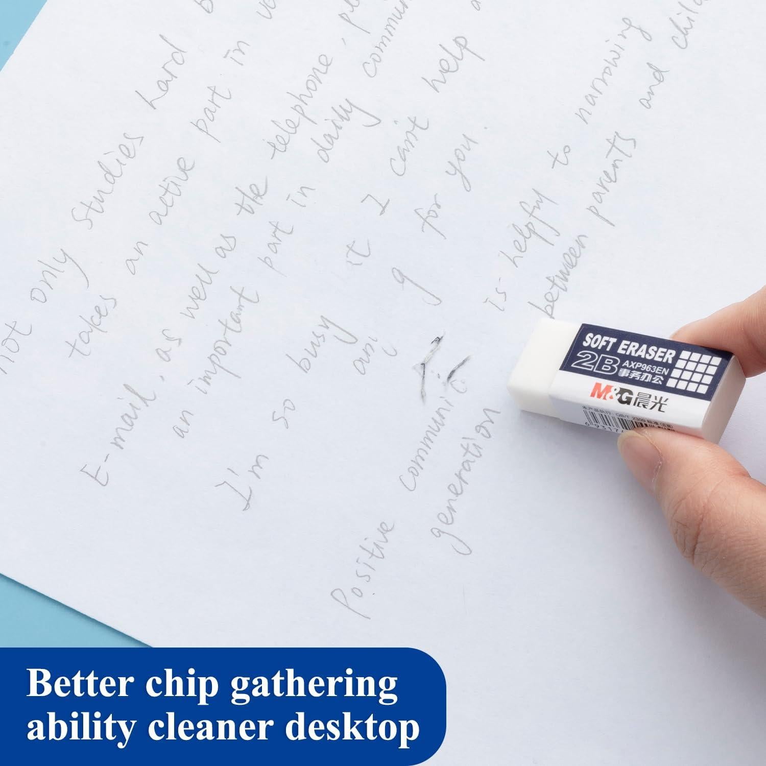 Paquete de 24 Gomas de Borrar M&G Caucho Blanca 2B Rectangular