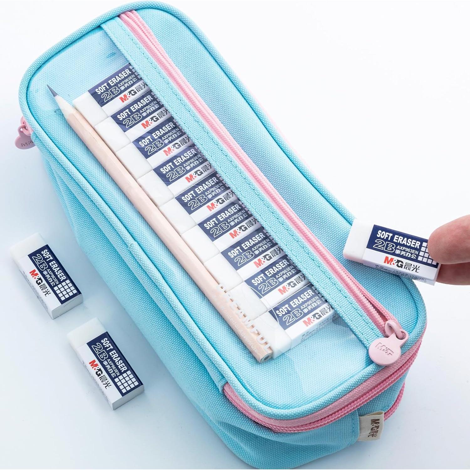 Paquete de 24 Gomas de Borrar M&G Caucho Blanca 2B Rectangular