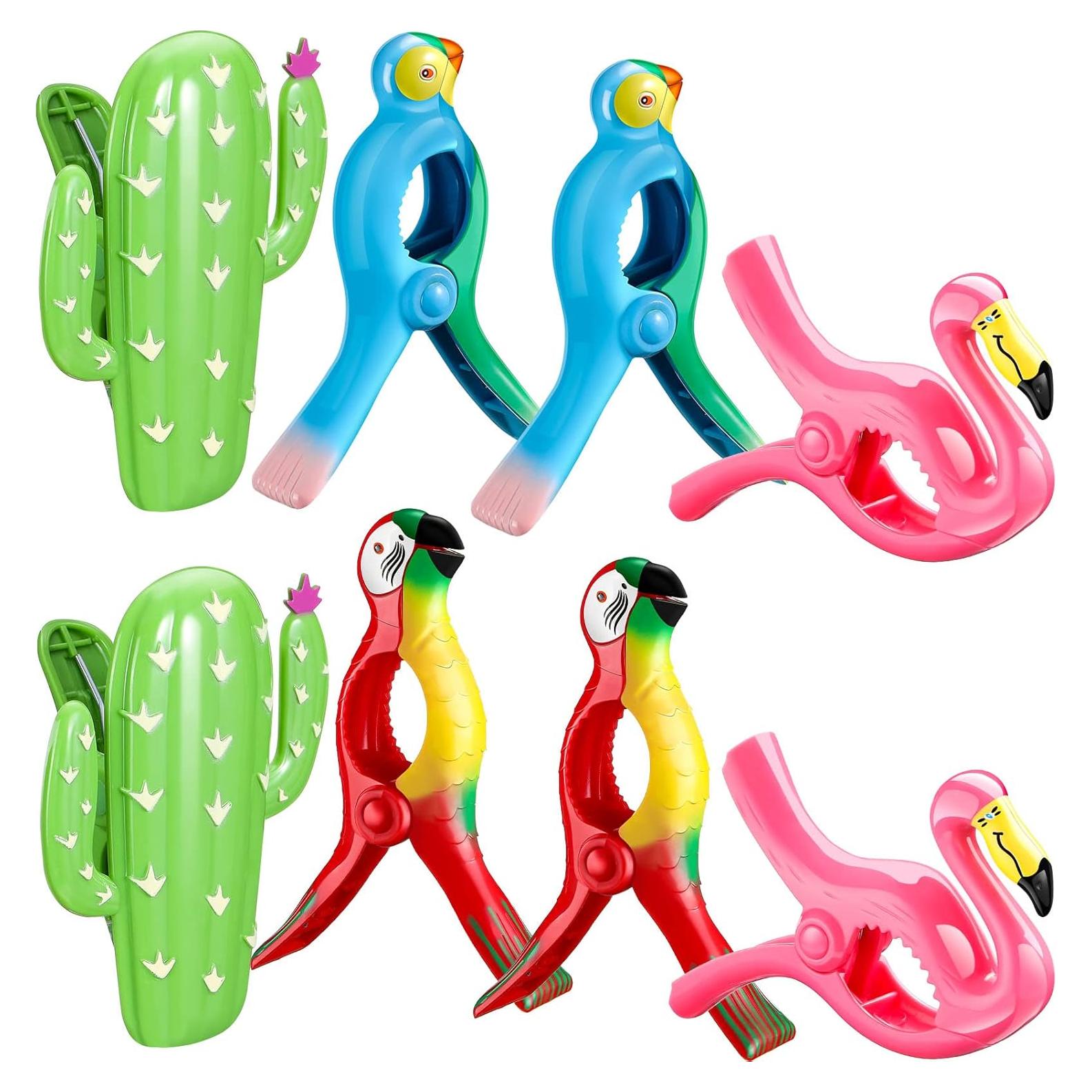 Clips para Toallas de Playa Sieral - 8 Pcs Estilo Múltiple