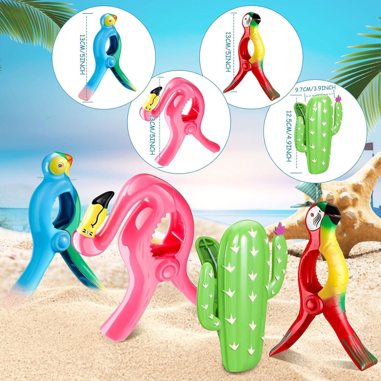 Clips para Toallas de Playa Sieral - 8 Pcs Estilo Múltiple
