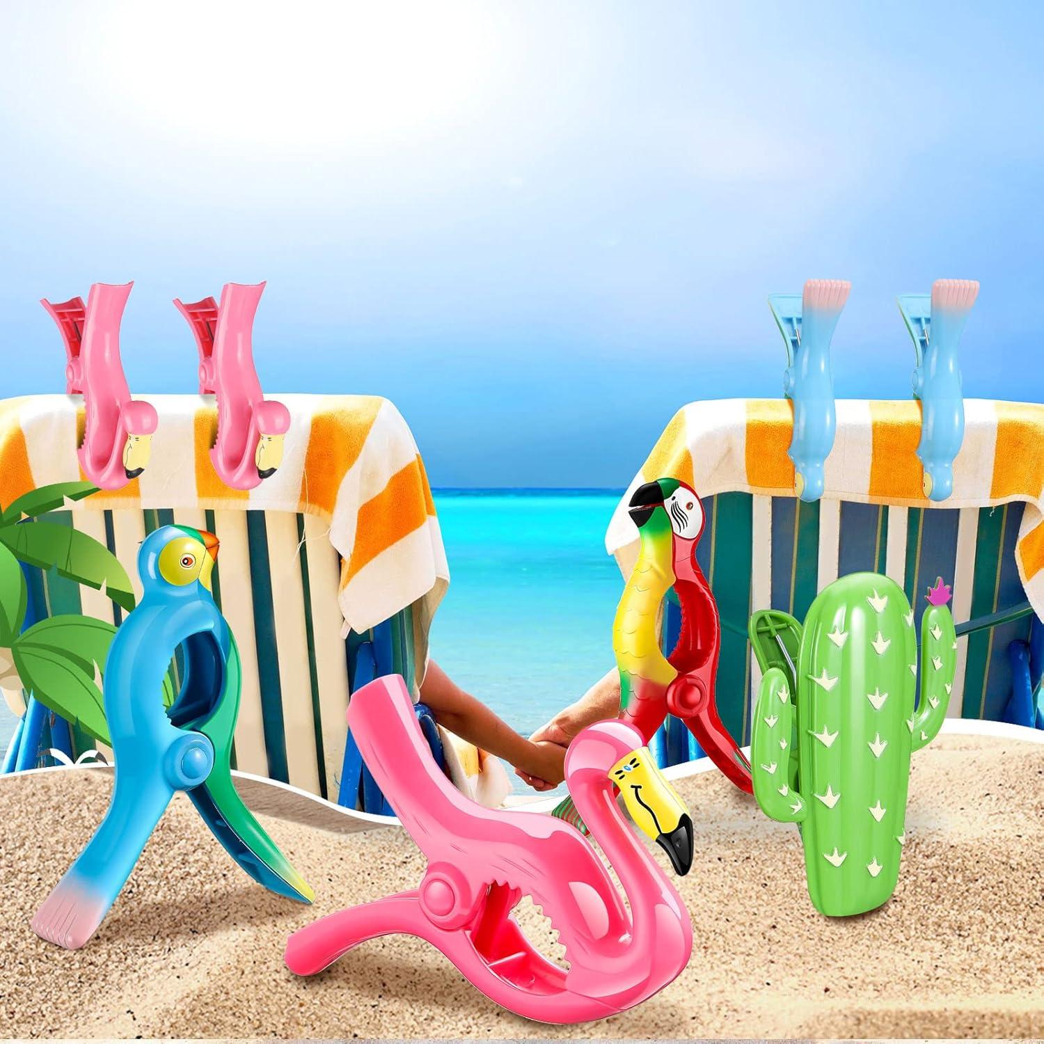 Clips para Toallas de Playa Sieral - 8 Pcs Estilo Múltiple