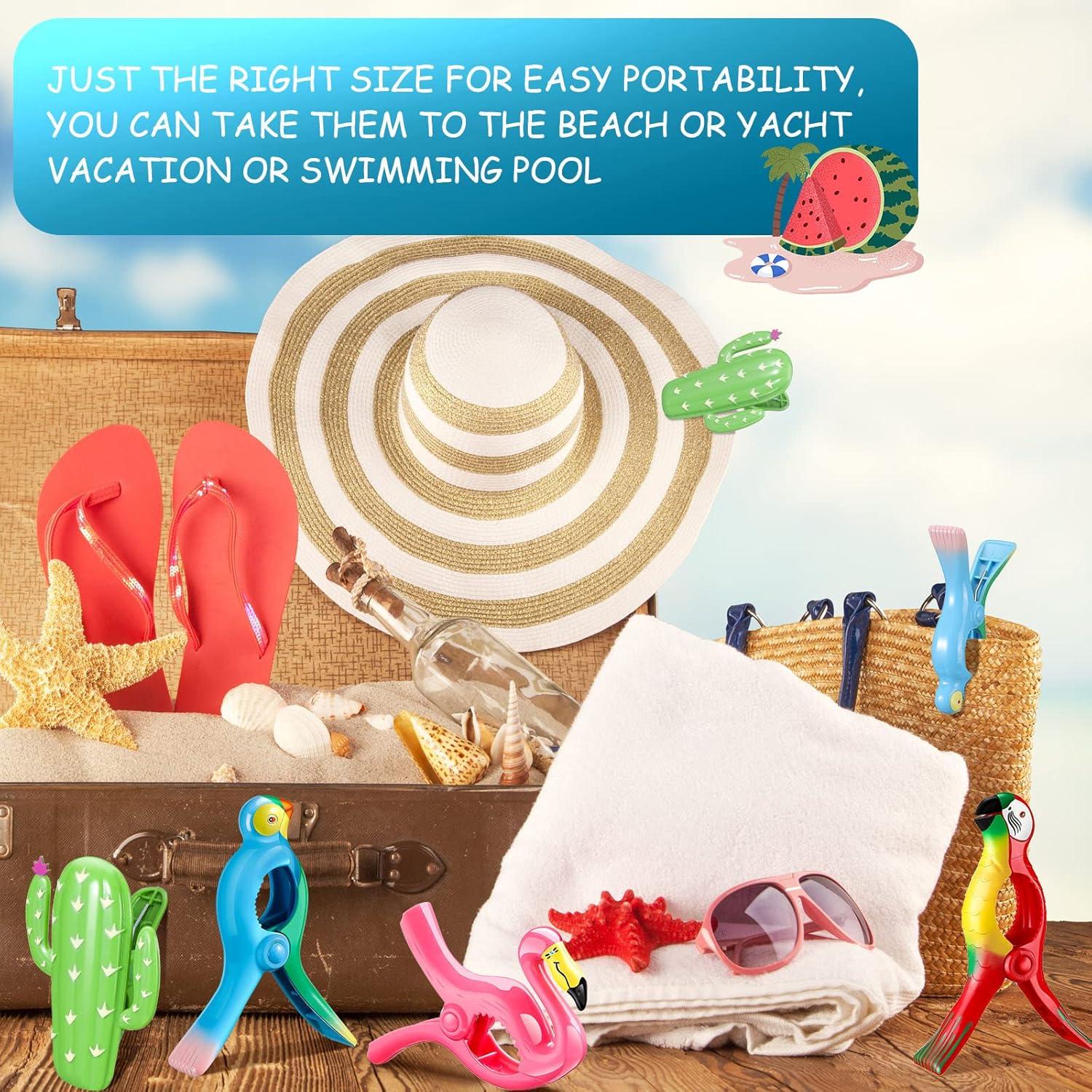 Clips para Toallas de Playa Sieral - 8 Pcs Estilo Múltiple