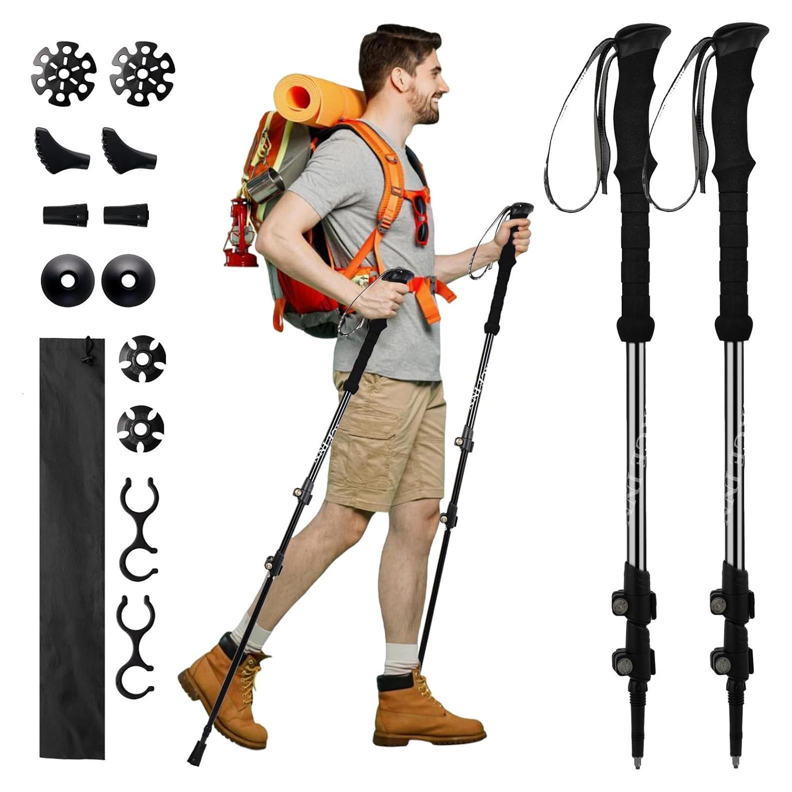 Bastones de Trekking LACE INN Telescópicos Aluminio 2PC