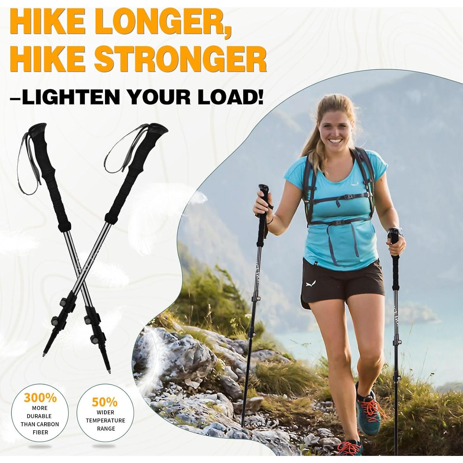 Bastones de Trekking LACE INN Telescópicos Aluminio 2PC