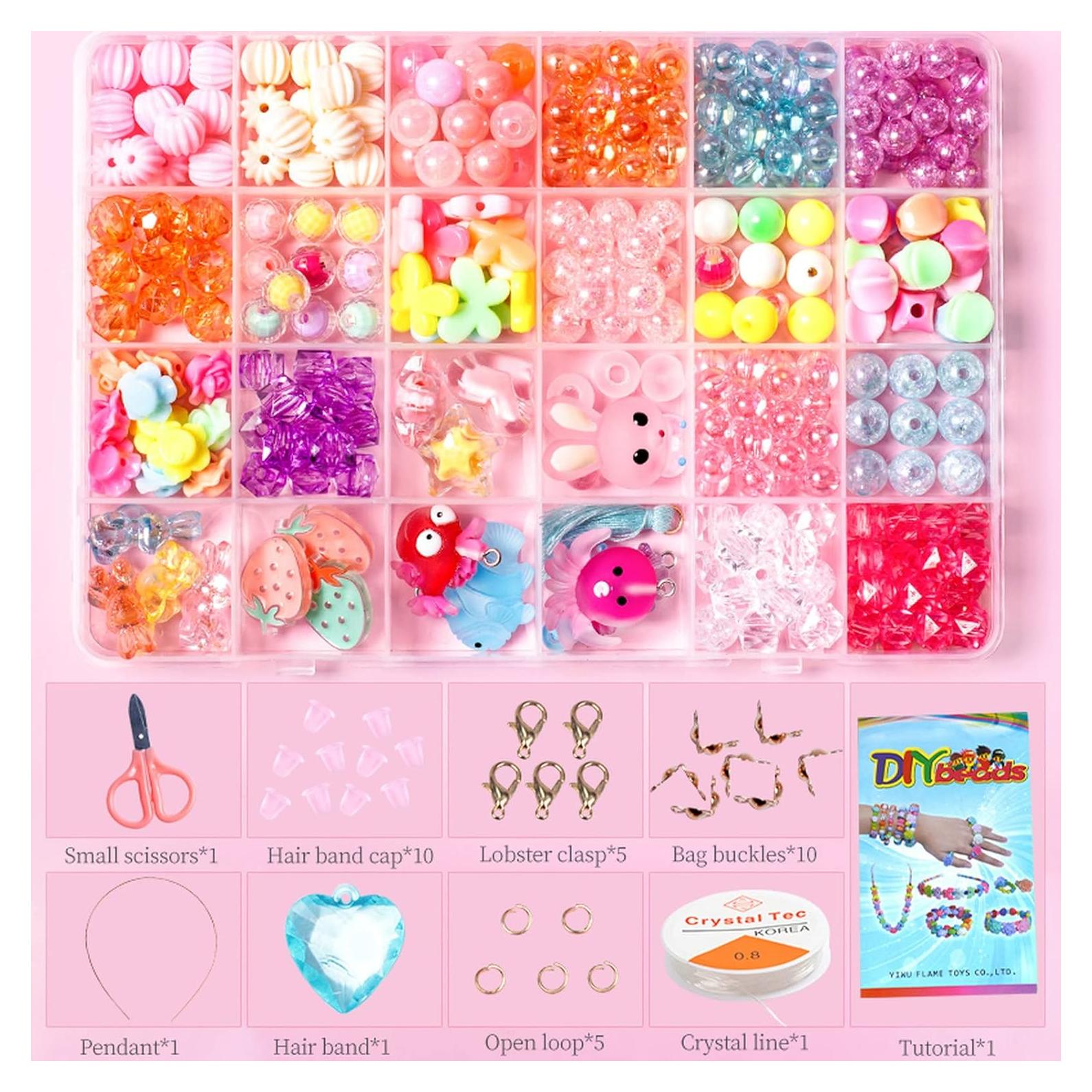 Kit de Joyería DIY Jwxstore para Niñas - 450 Cuentas Coloridas