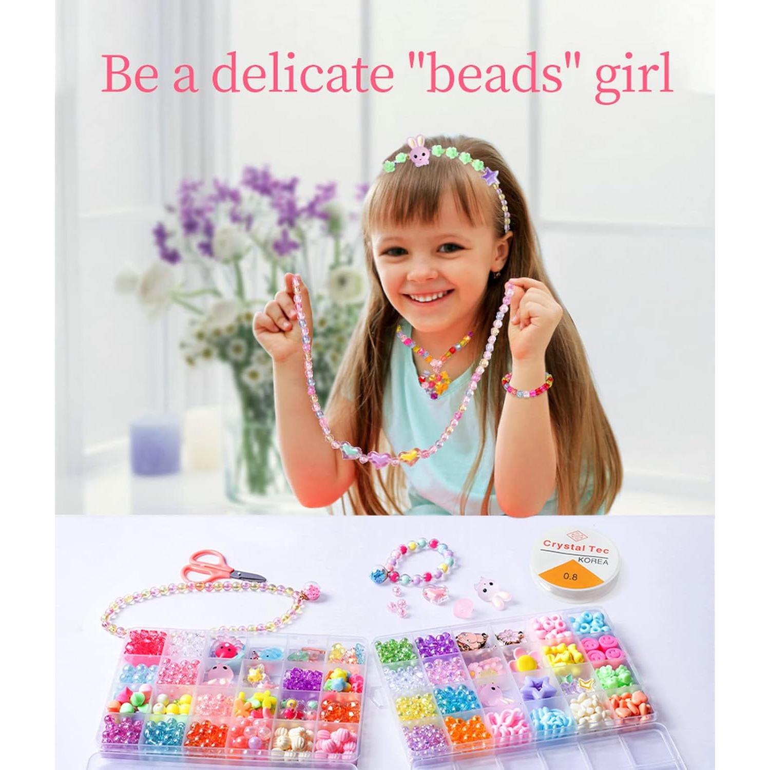 Kit de Joyería DIY Jwxstore para Niñas - 450 Cuentas Coloridas