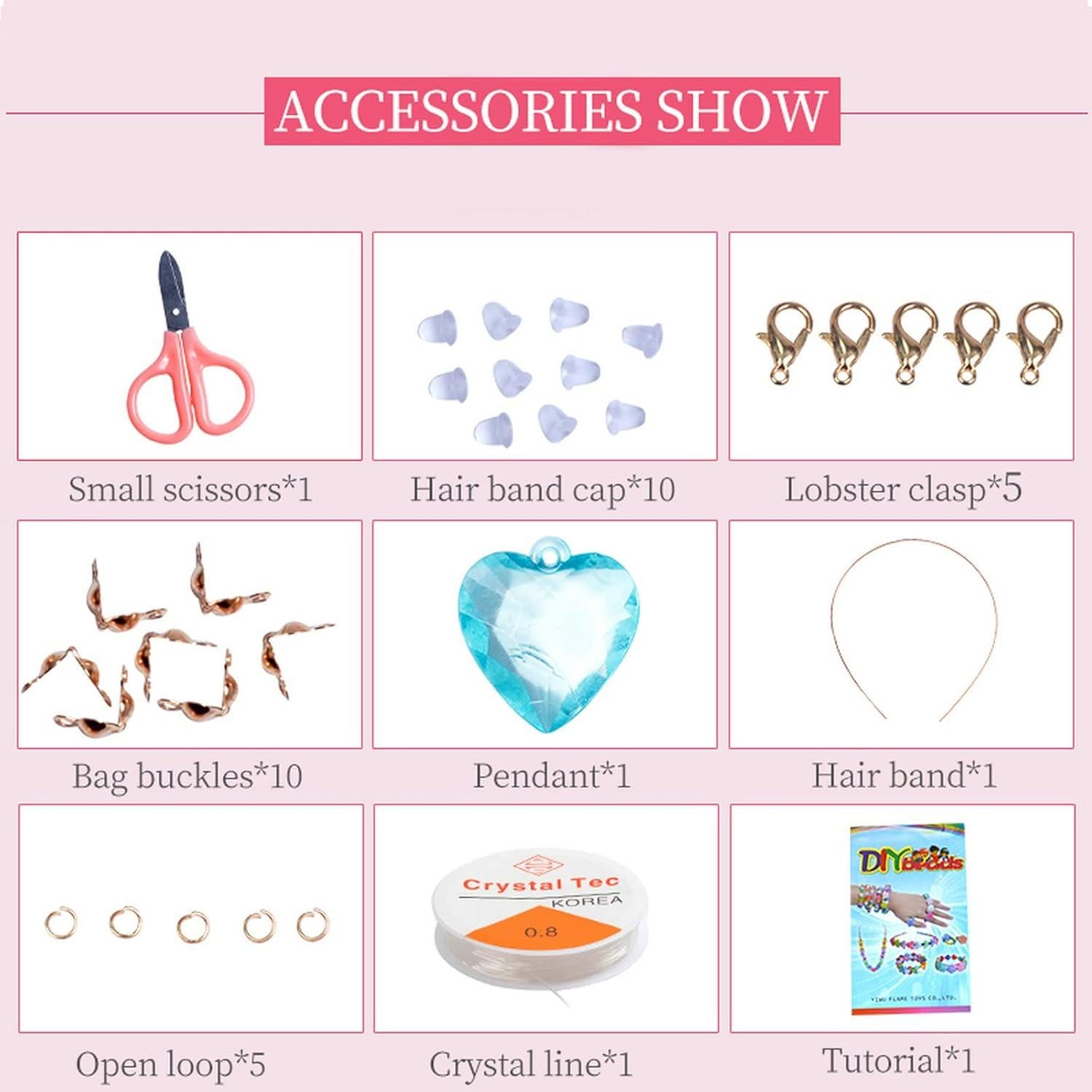 Kit de Joyería DIY Jwxstore para Niñas - 450 Cuentas Coloridas