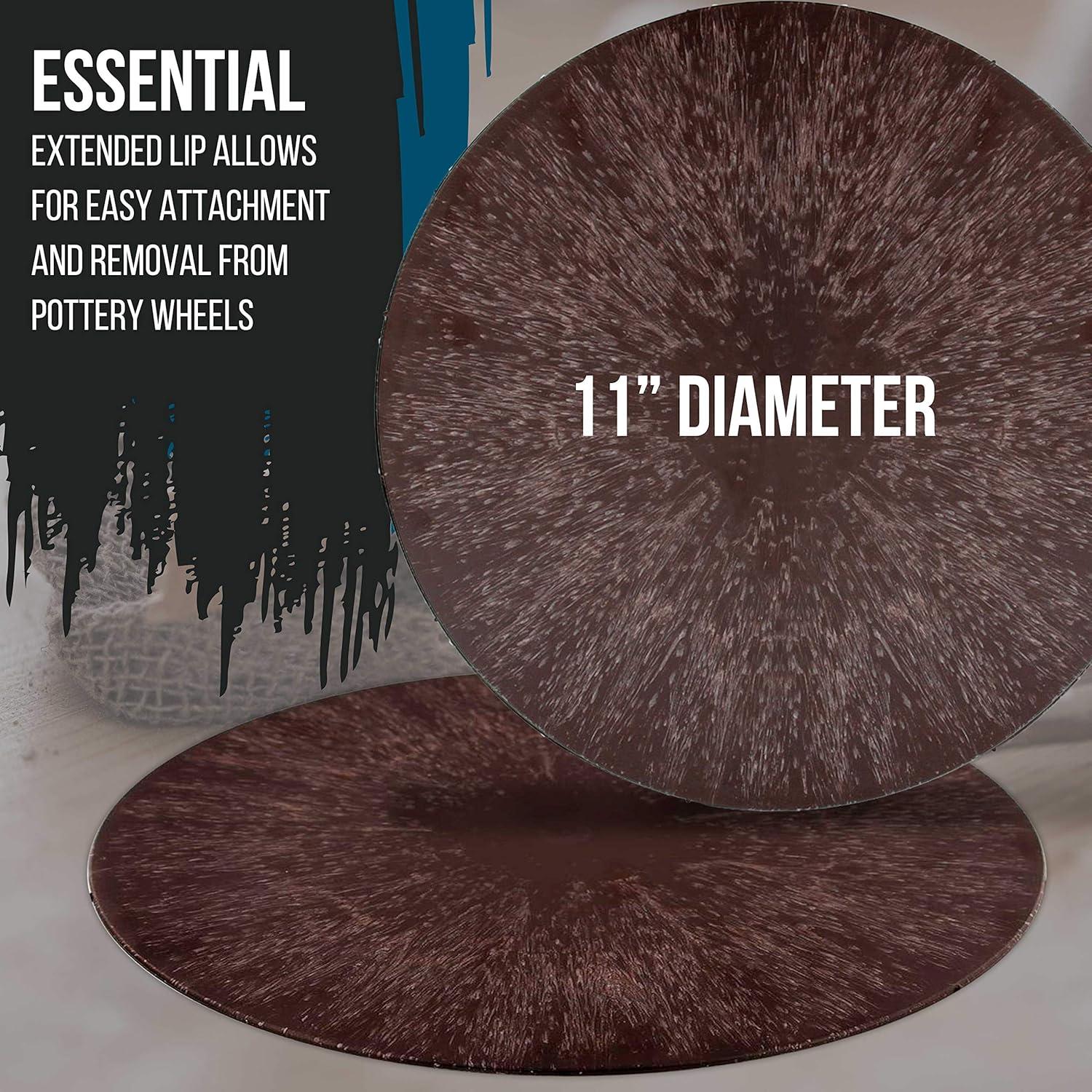 Juego de 2 Baterías Redondas de Plástico 28 cm U.S. Art Supply