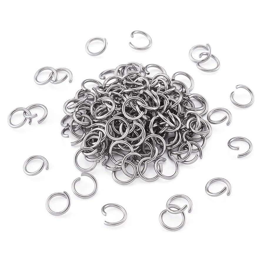 Anillos de Salto Abiertos Craftdady 1000 Pcs 10mm Acero Inoxidable