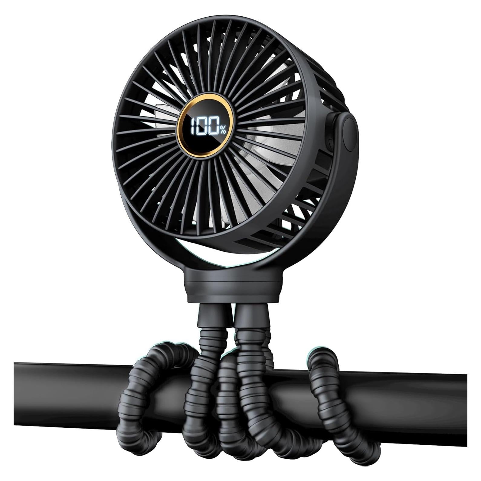 Ventilador de Coche Plegable Buywoo M25 3 Velocidades Negro