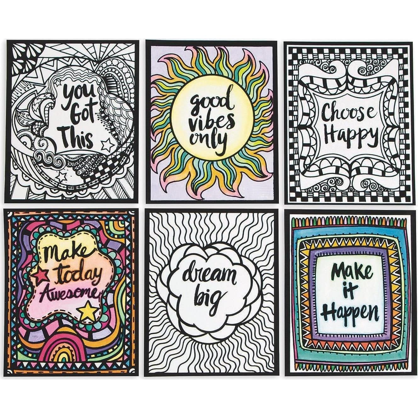 Pósters de Arte Terciopelo S&S Worldwide - Piensa Positivo 24 Piezas