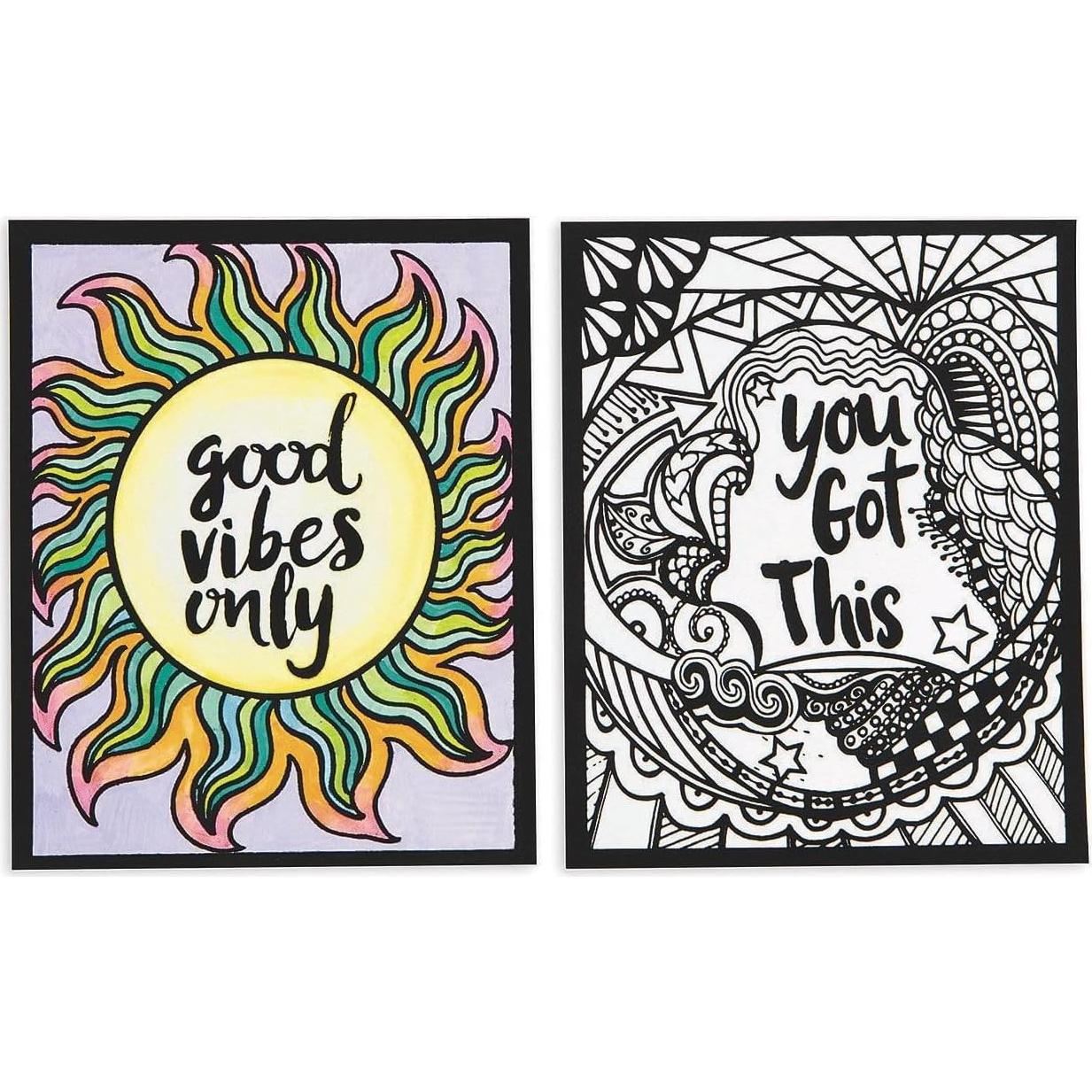 Pósters de Arte Terciopelo S&S Worldwide - Piensa Positivo 24 Piezas