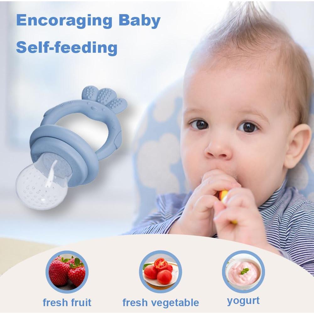 Extractor de Frutas para Bebés con Bandeja Congeladora Azul