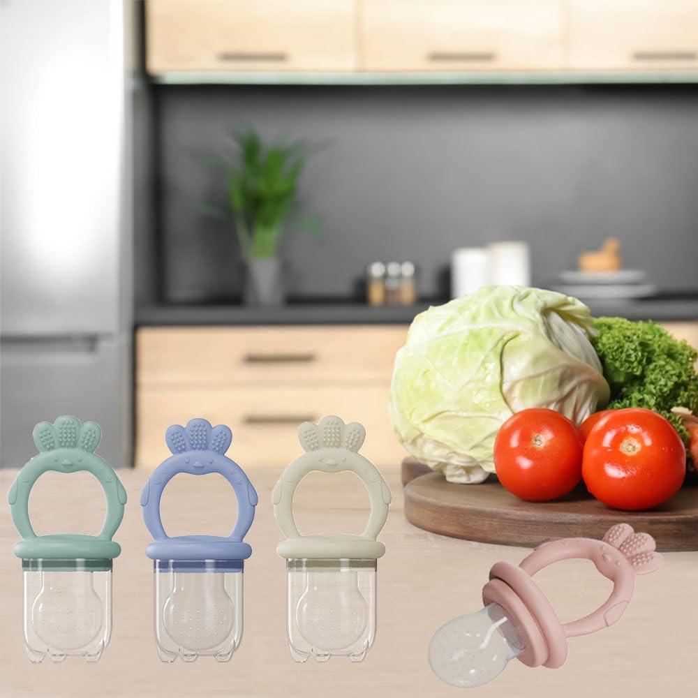 Extractor de Frutas para Bebés con Bandeja Congeladora Azul