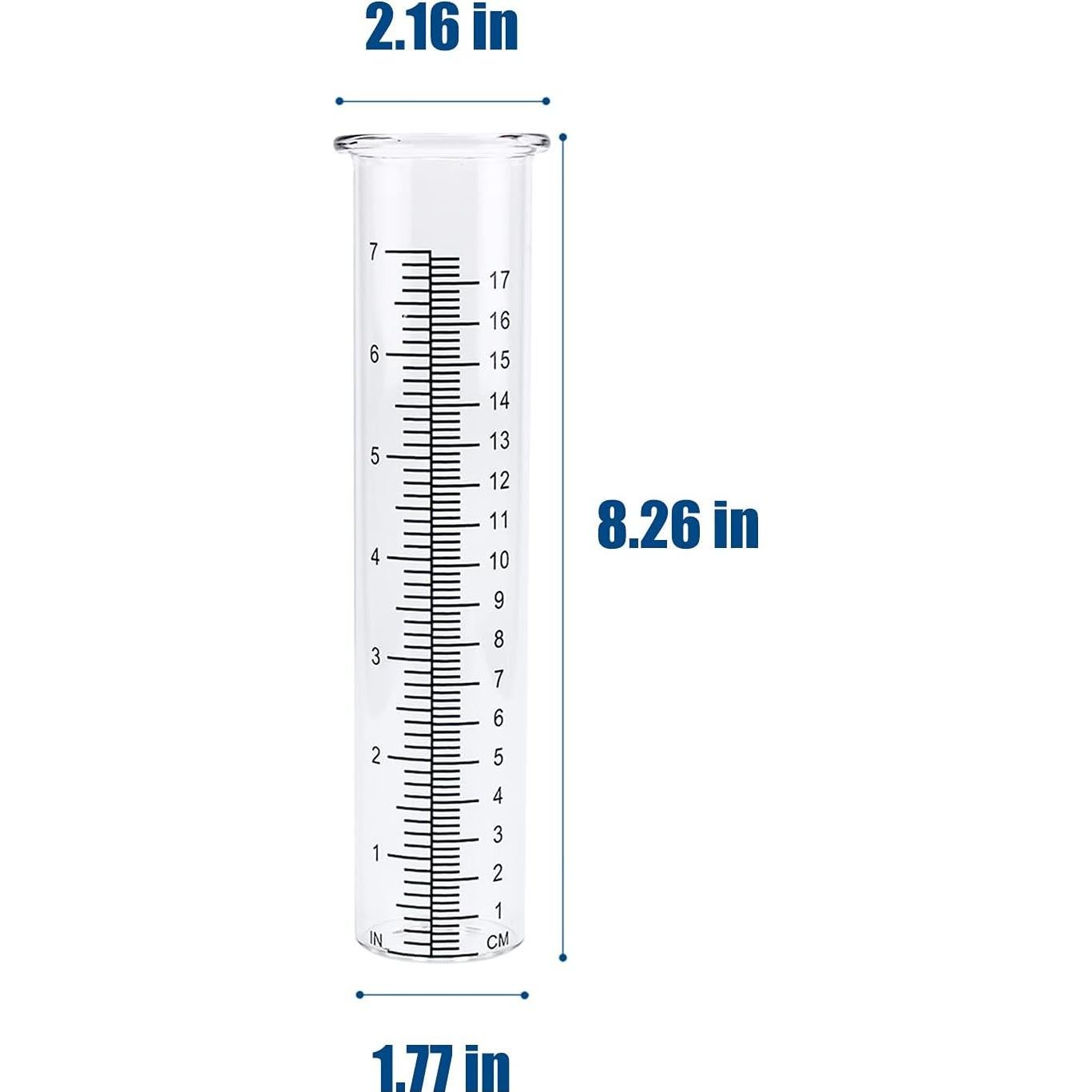 Tubo de Reemplazo de Vidrio para Pluviómetro QMET 17cm