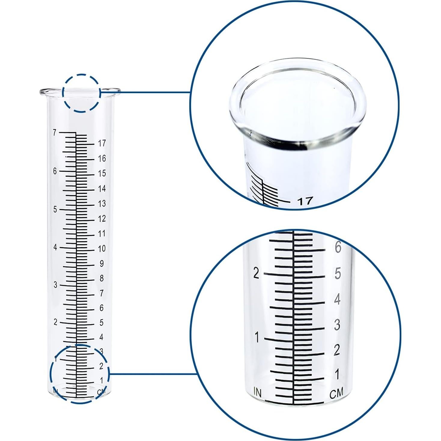Tubo de Reemplazo de Vidrio para Pluviómetro QMET 17cm