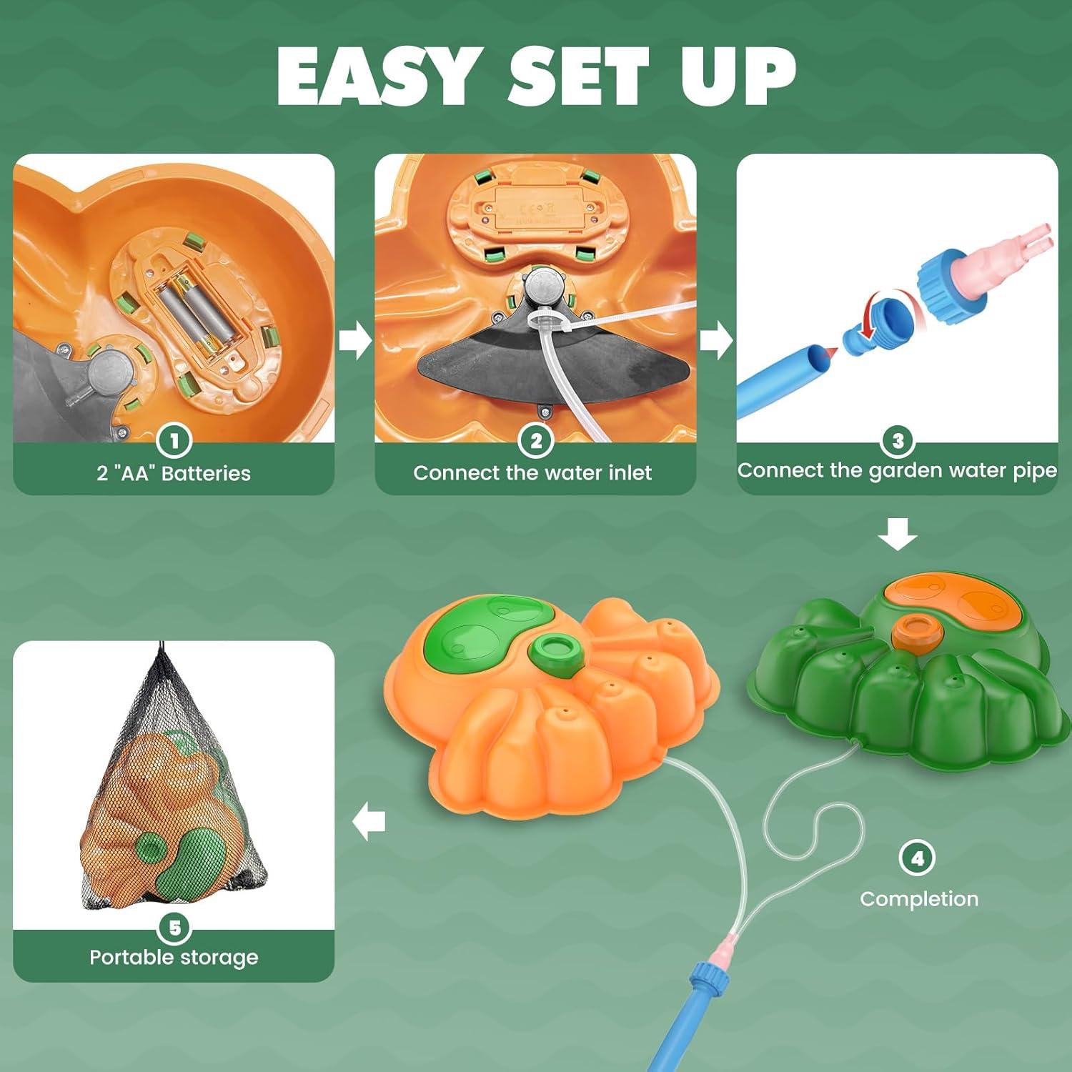 Aspersor de Agua 2-en-1 Uarzt Pulpo Brillante con Luz LED