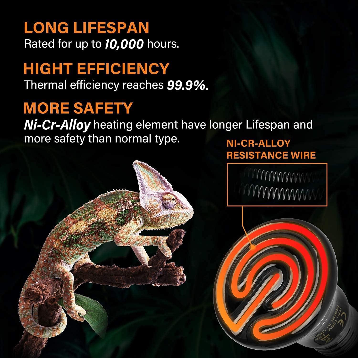 Emisor de Calor Cerámico Simple Deluxe 25W para Reptiles