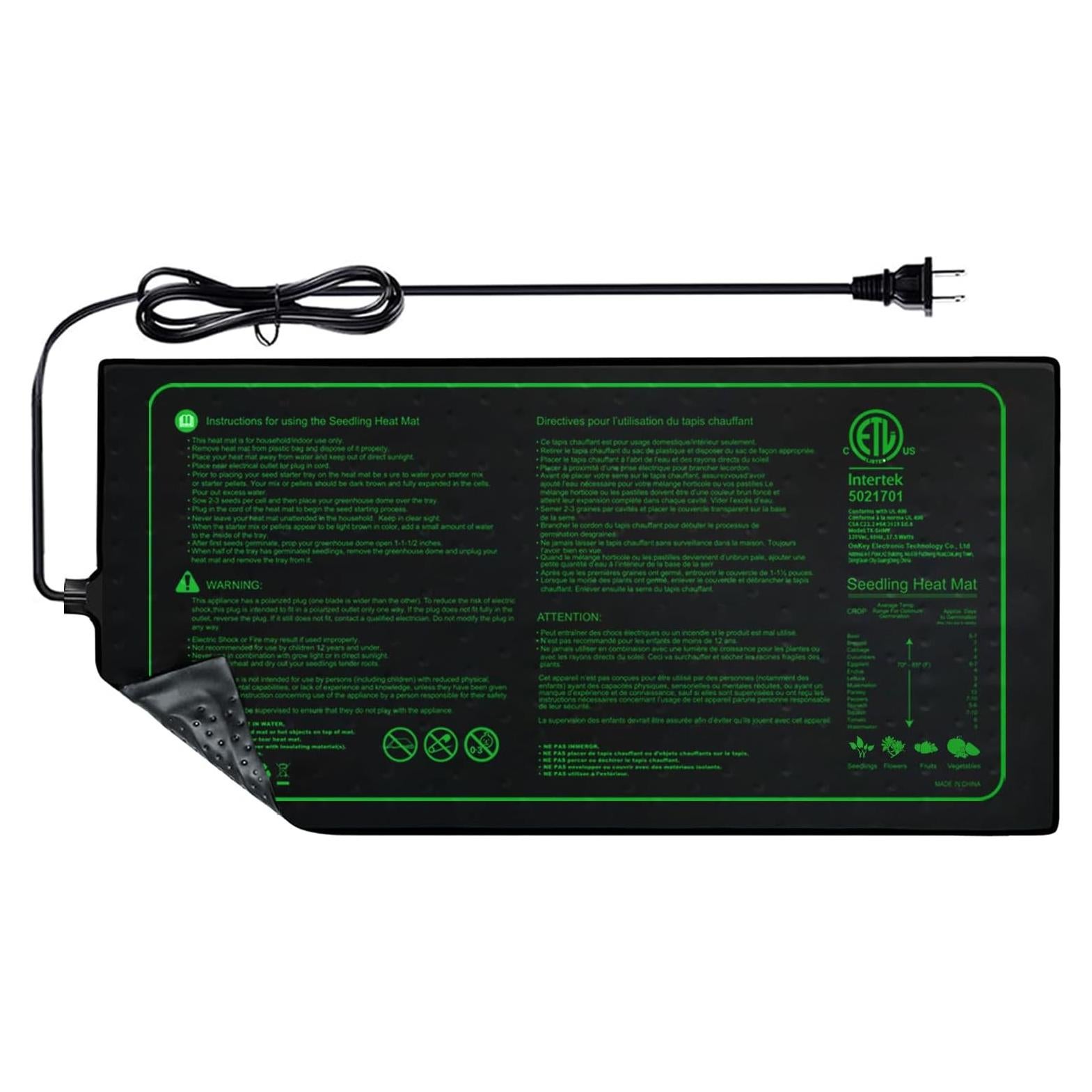 Alfombrilla Térmica Ruyyi 50.8x25.4 cm Impermeable ETL