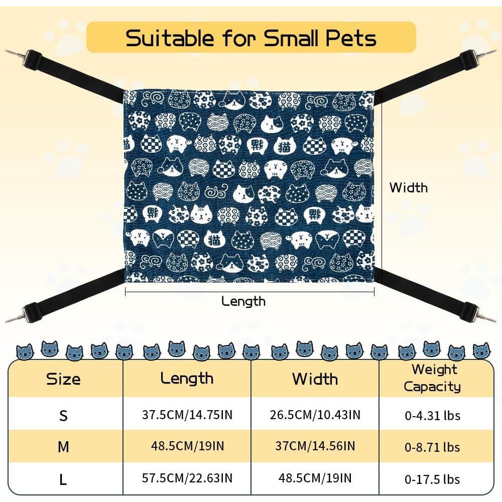 Hamaca para mascotas NIEITRK-VK1 Azul 33x25cm para Gatos y Hurones