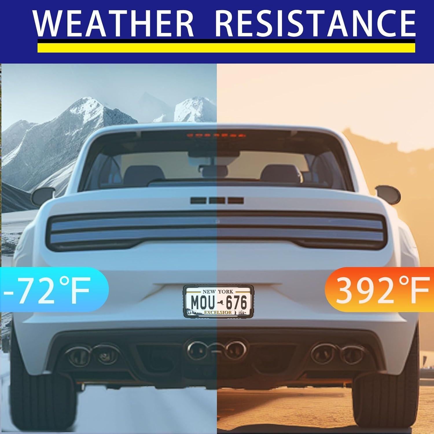 Marco de Placa de Licencia de Silicona Negra Crossarctic - Paquete de 2