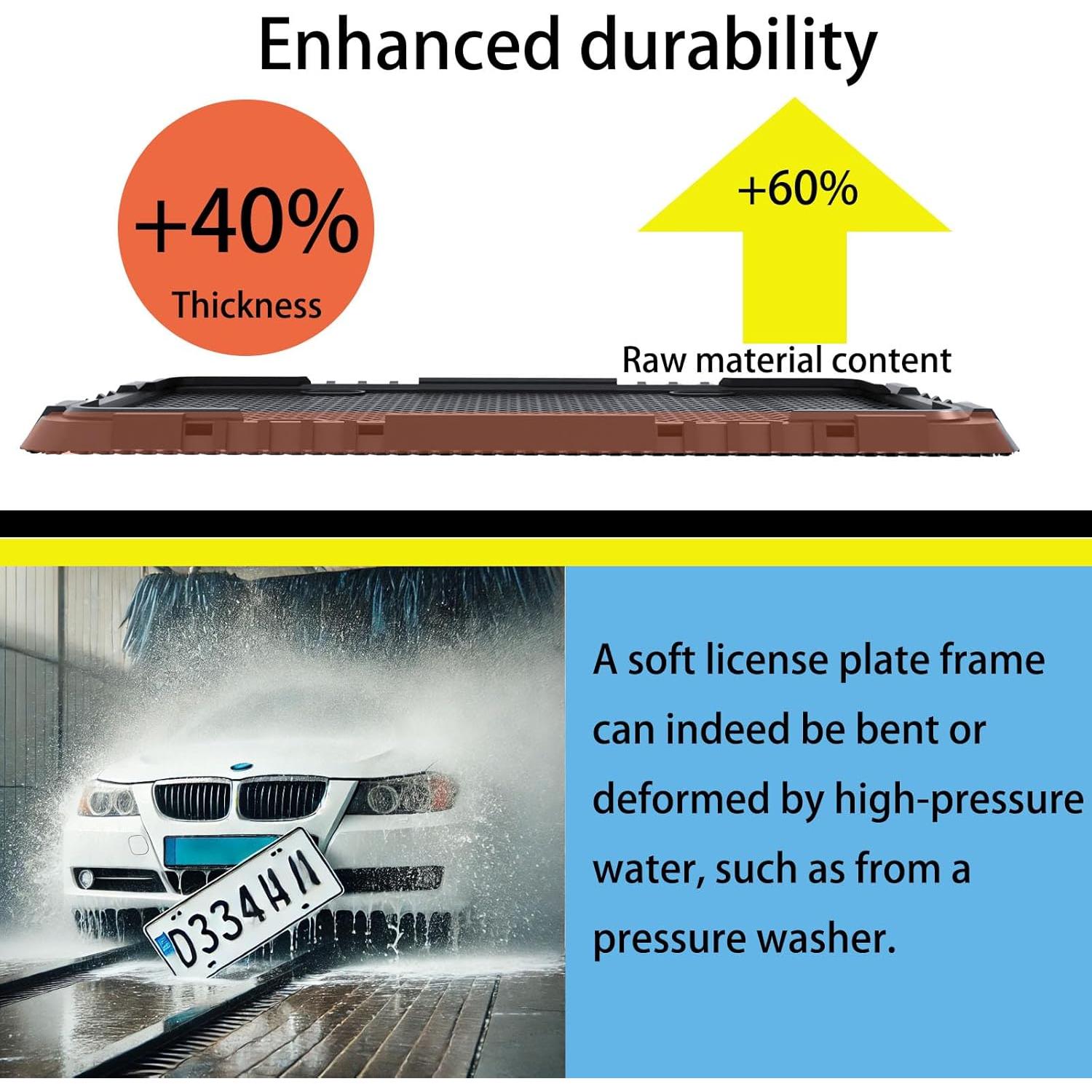Marco de Placa de Licencia de Silicona Negra Crossarctic - Paquete de 2