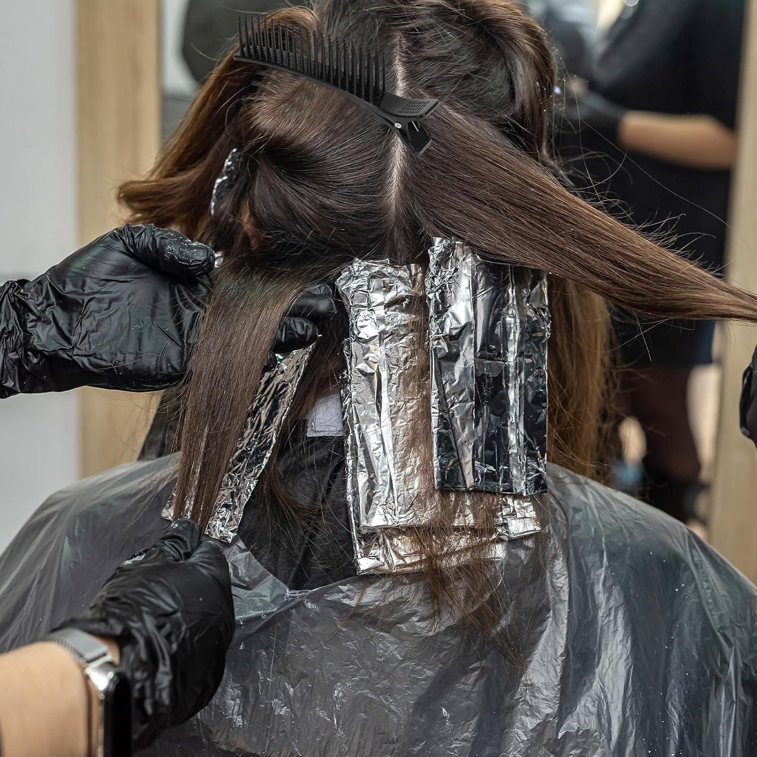 4 Clips de Agarre para Cabello HAKFOO - 14x3.6cm, Negro