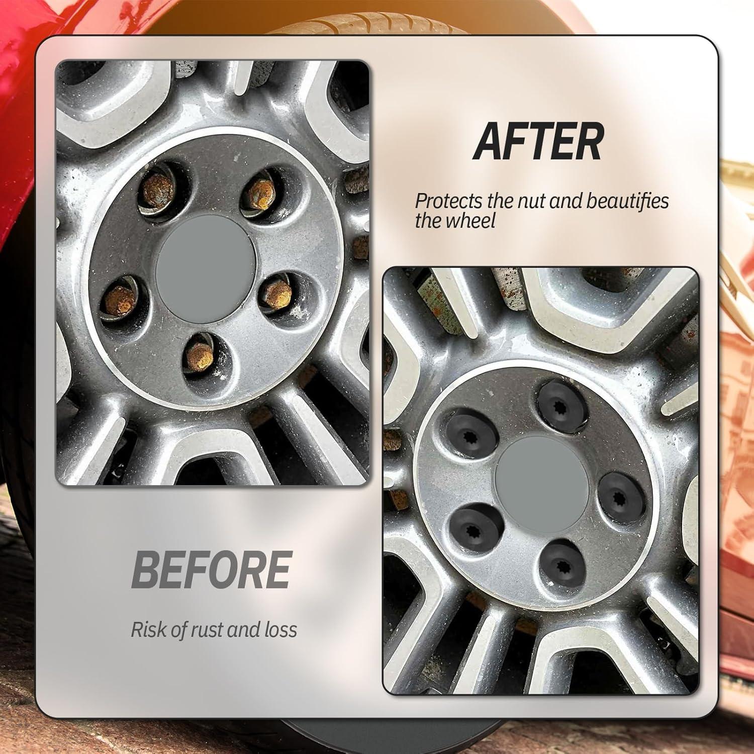 20 Cubiertas de Tuercas de Rueda JRYEM 17mm con Herramienta