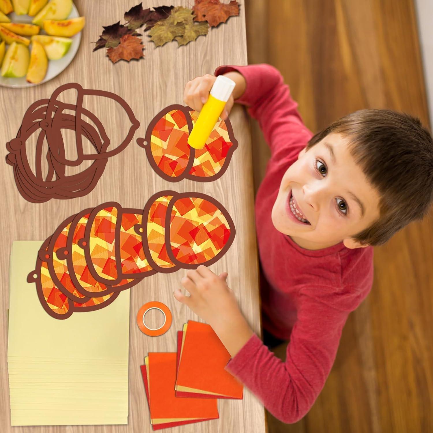 Kit de Manualidades de Bellotas Qyeahkj 36 Piezas Otoño