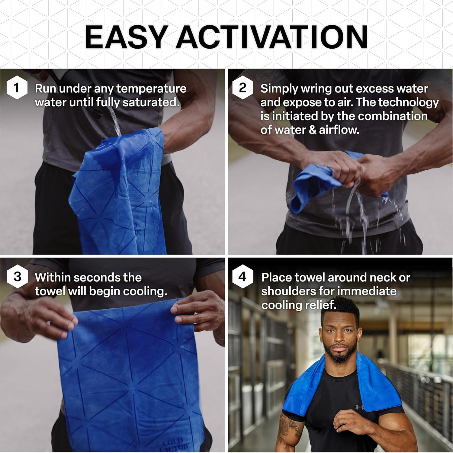 Toalla de Enfriamiento COLD FACTOR PVA 33x75cm Azul UPF50+