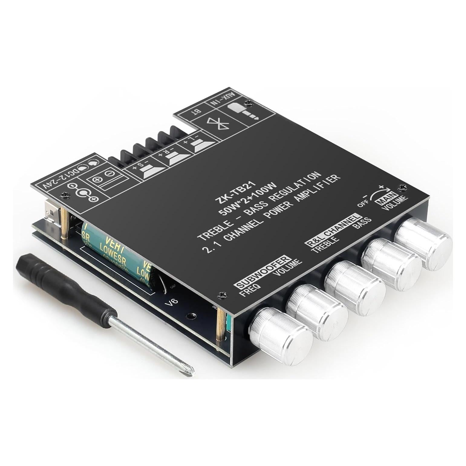 Amplificador de Potencia ZK-TB21 2.1 Canales Bluetooth 50W+50W+100W