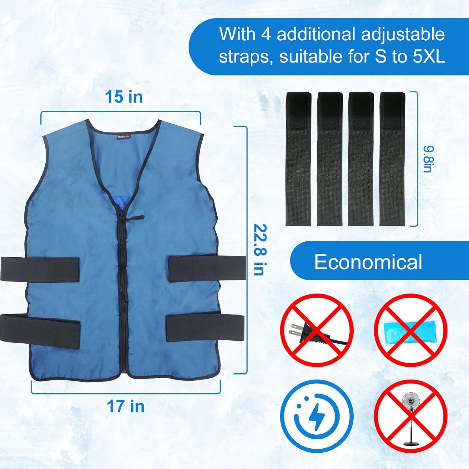 Chaleco Enfriamiento Instantáneo Unisex S-5XL con Hielo