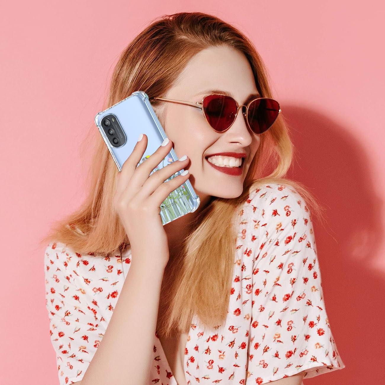 Funda Transparente para Moto G52 4G/G82 5G/G71S 5G con Protector