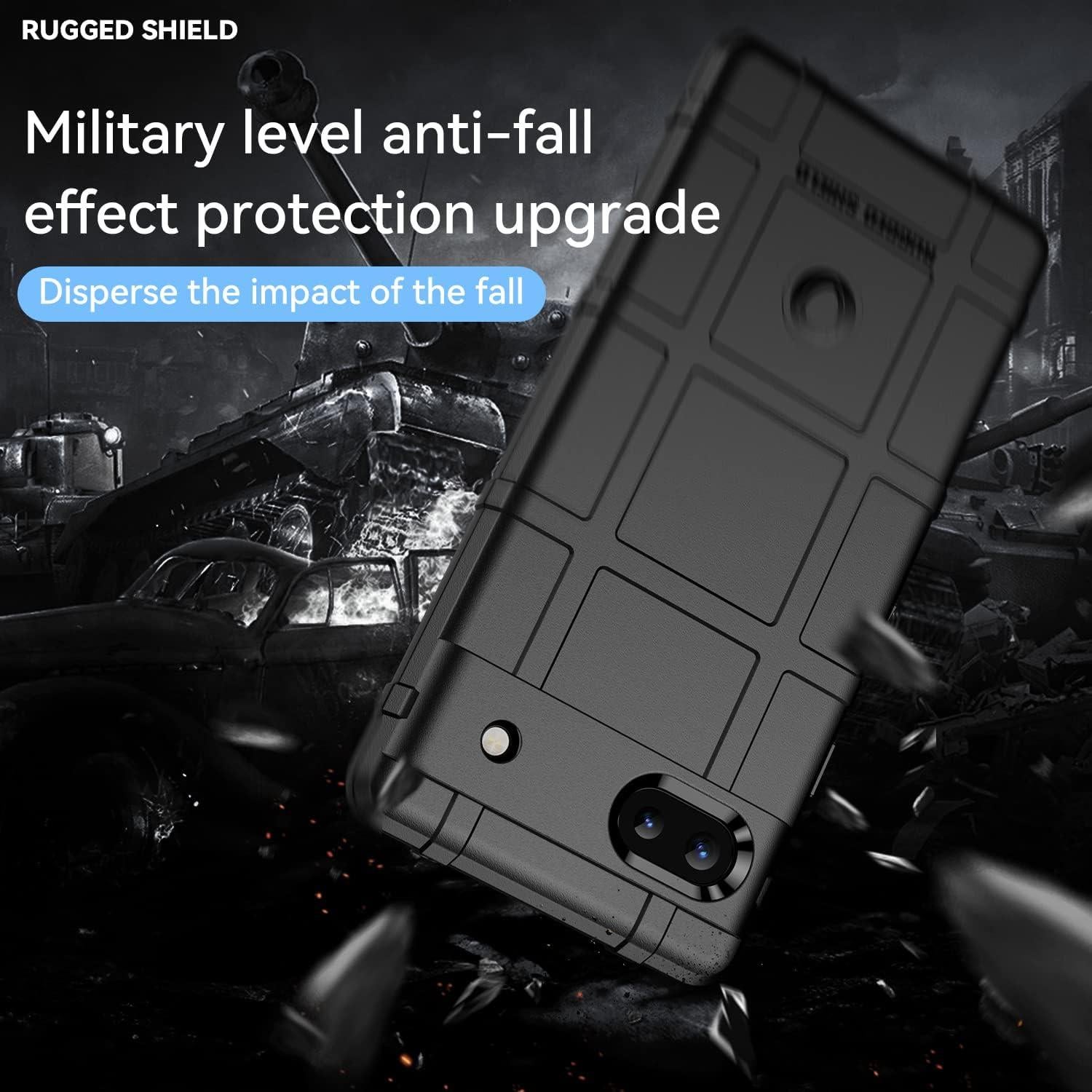 Funda Ajustada Google Pixel 6a Rugged Shield Negro HD