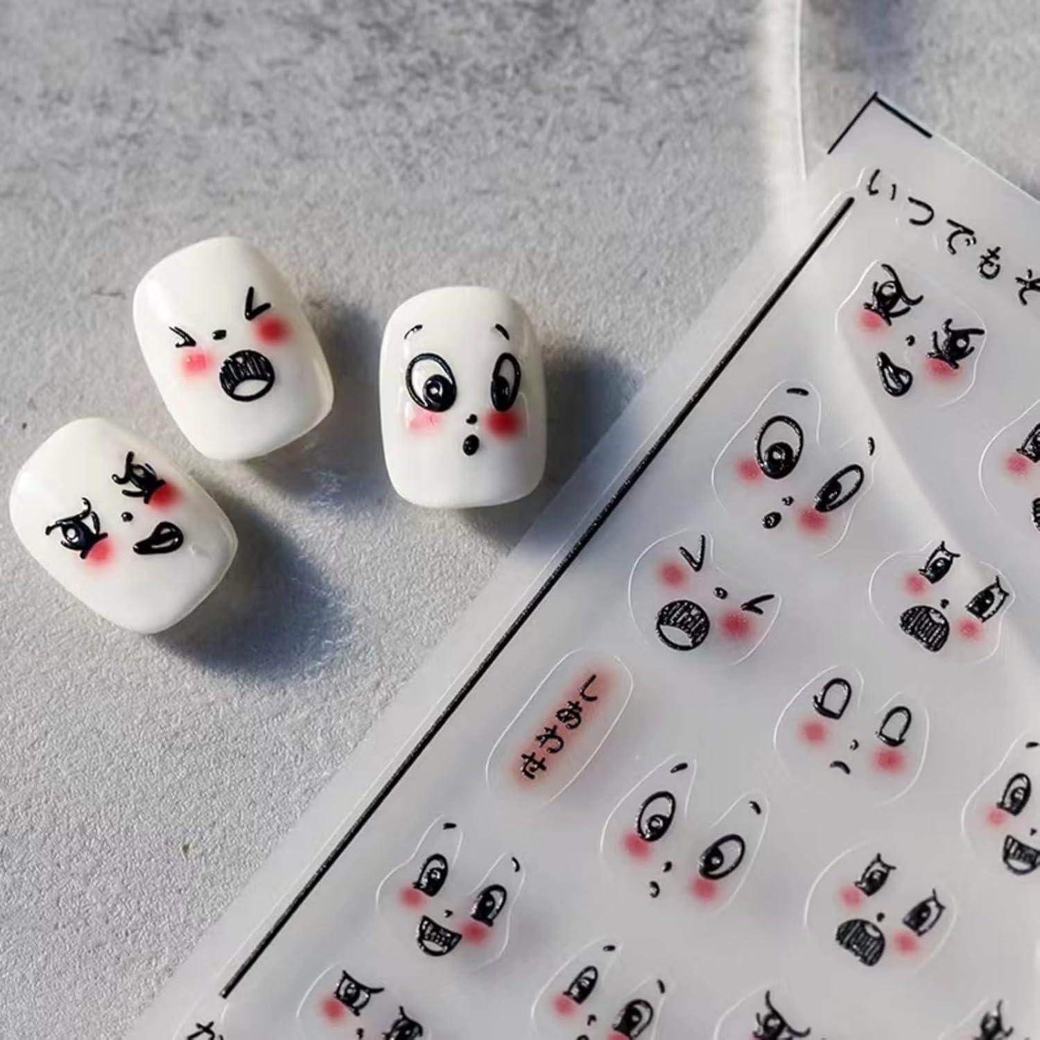 Pegatinas de Uñas Dedyel 5D Caras Sonrientes Autoadhesivas