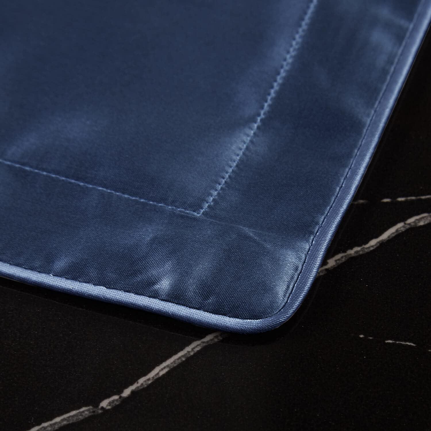 Funda de Almohada de Seda DISANGNI 51x66cm Azul Antienvejecimiento