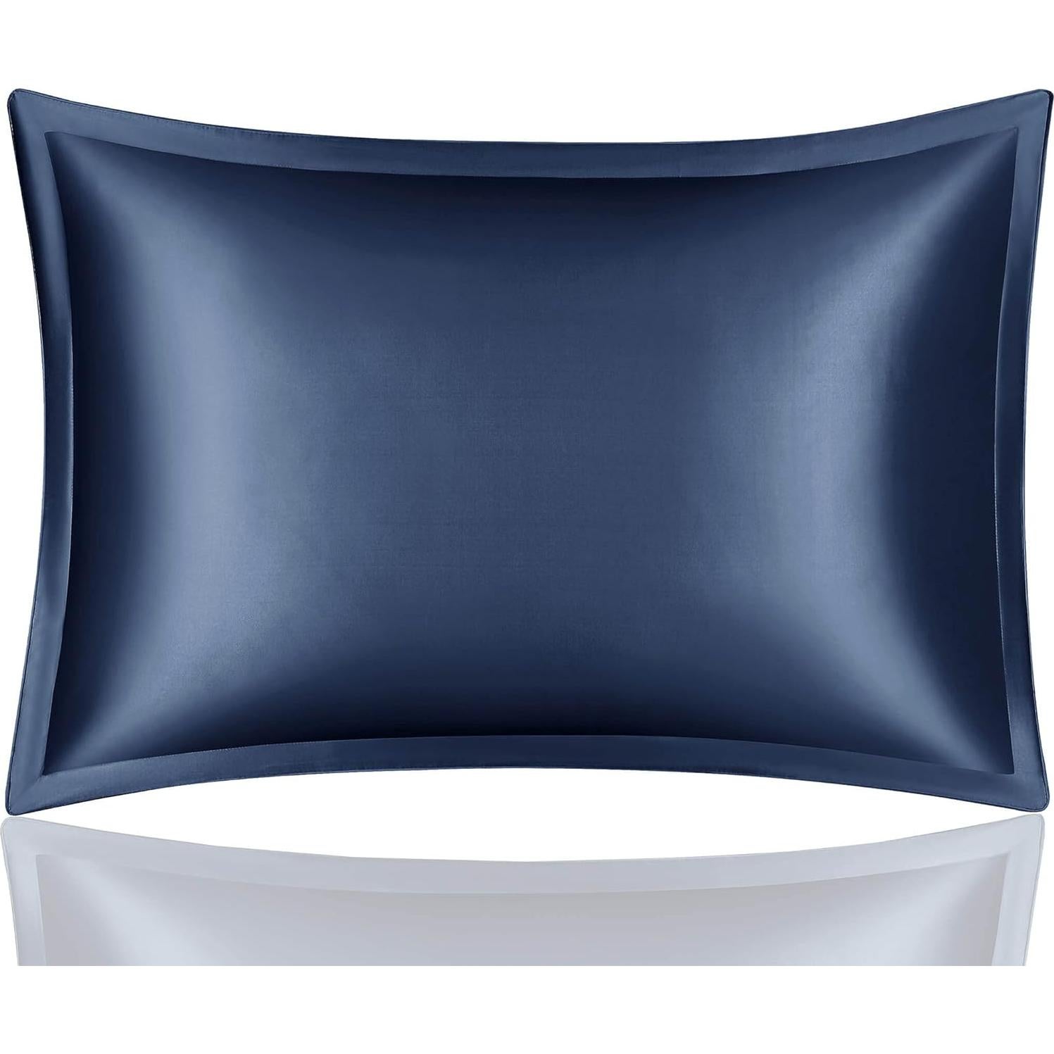 Funda de Almohada de Seda DISANGNI 51x66cm Azul Antienvejecimiento