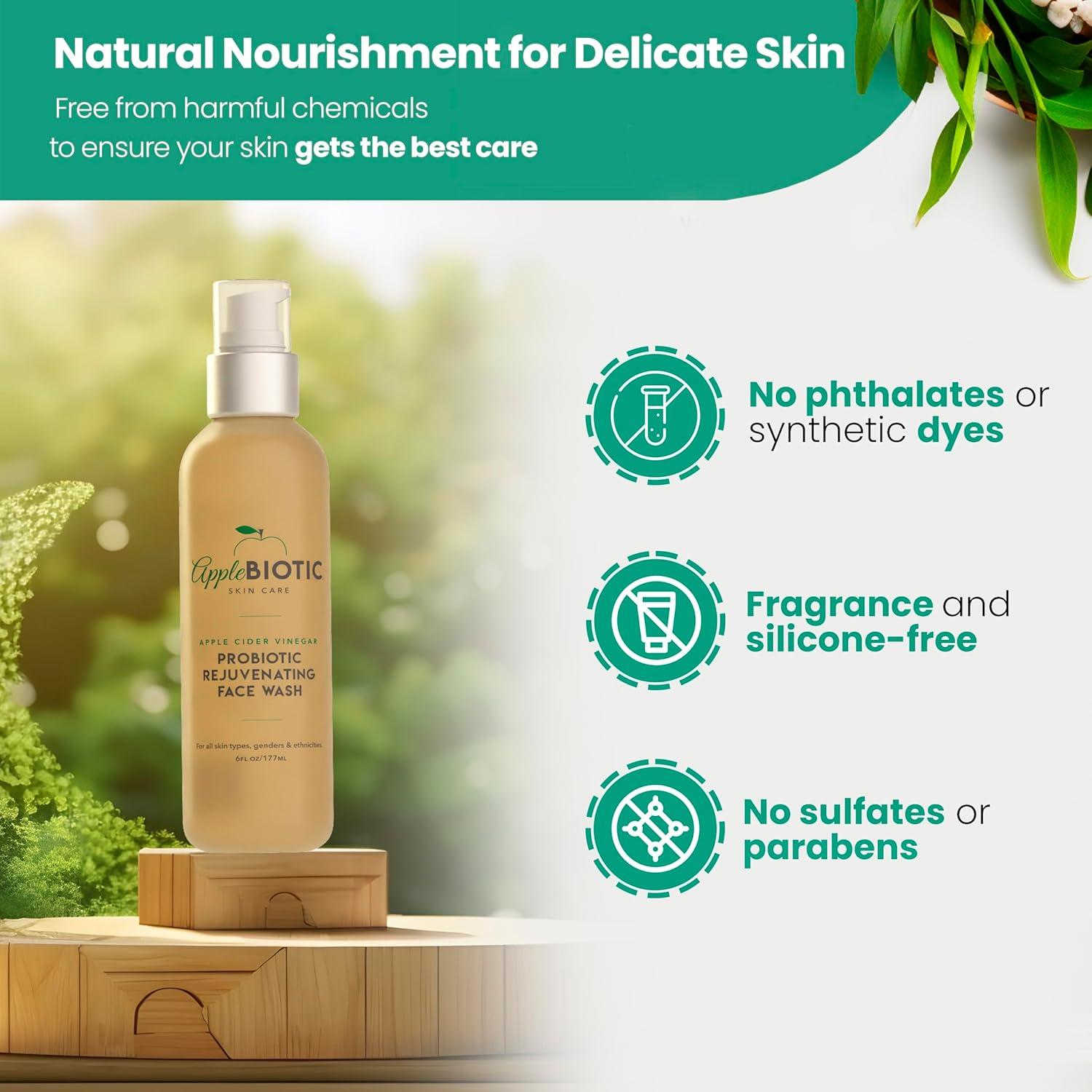 Limpiador Facial Natural AppleBiotic 2x30ml Vinagre de Sidra