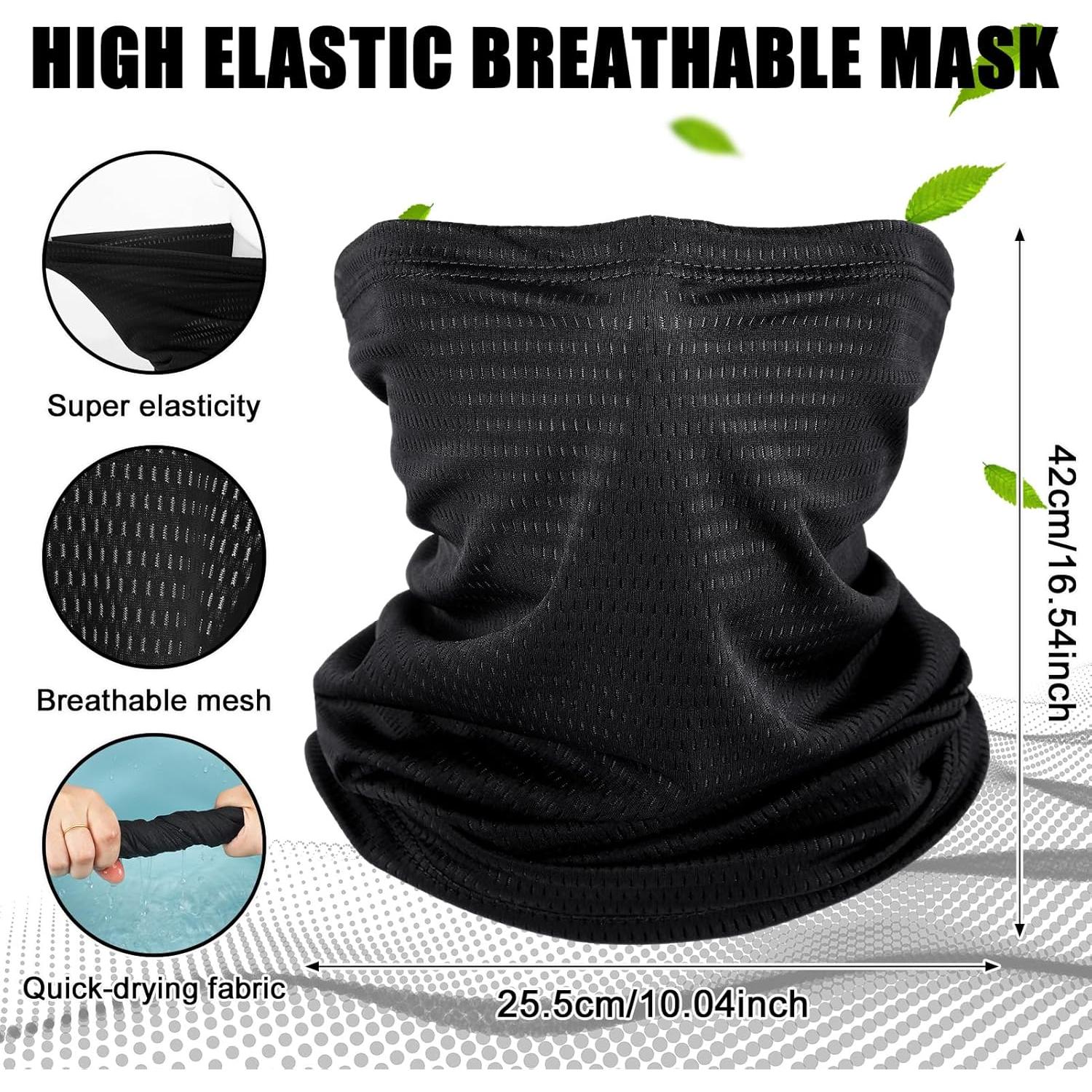Gaiter Refrigerante Geyoga Negro para Cuello y Cara UV