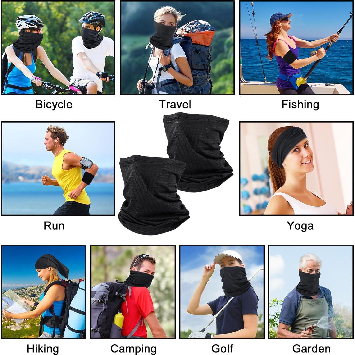 Gaiter Refrigerante Geyoga Negro para Cuello y Cara UV