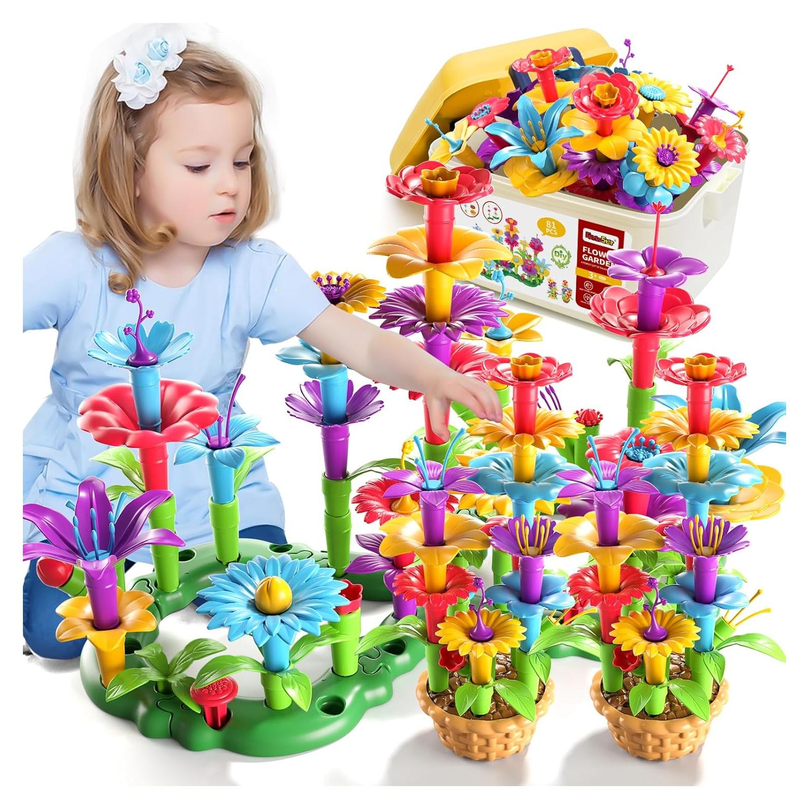 Set de Juguetes de Construcción de Jardín de Flores Ling Yue 81 PCS