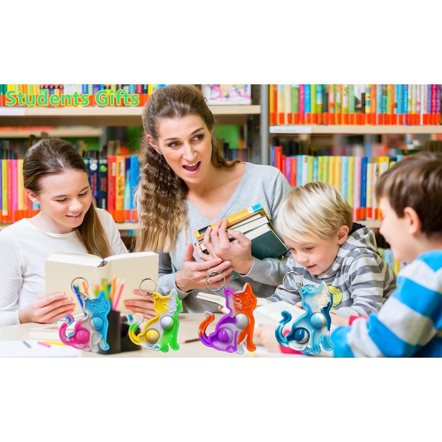 24 Juguetes Antiestrés Gato PSDFH para Niños y Estudiantes