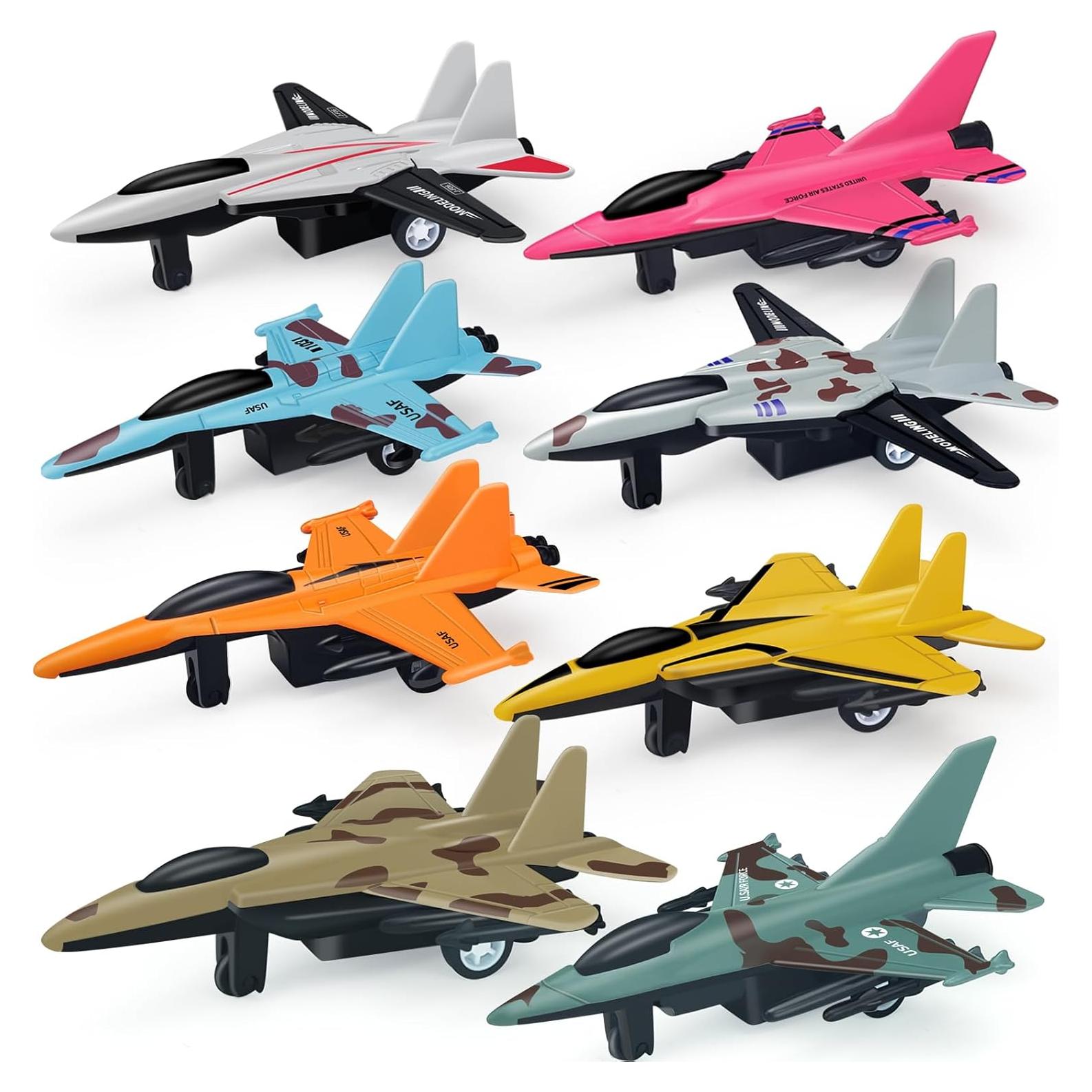 Paquete de 8 Juguetes de Avión de Metal Tcvents para Niños