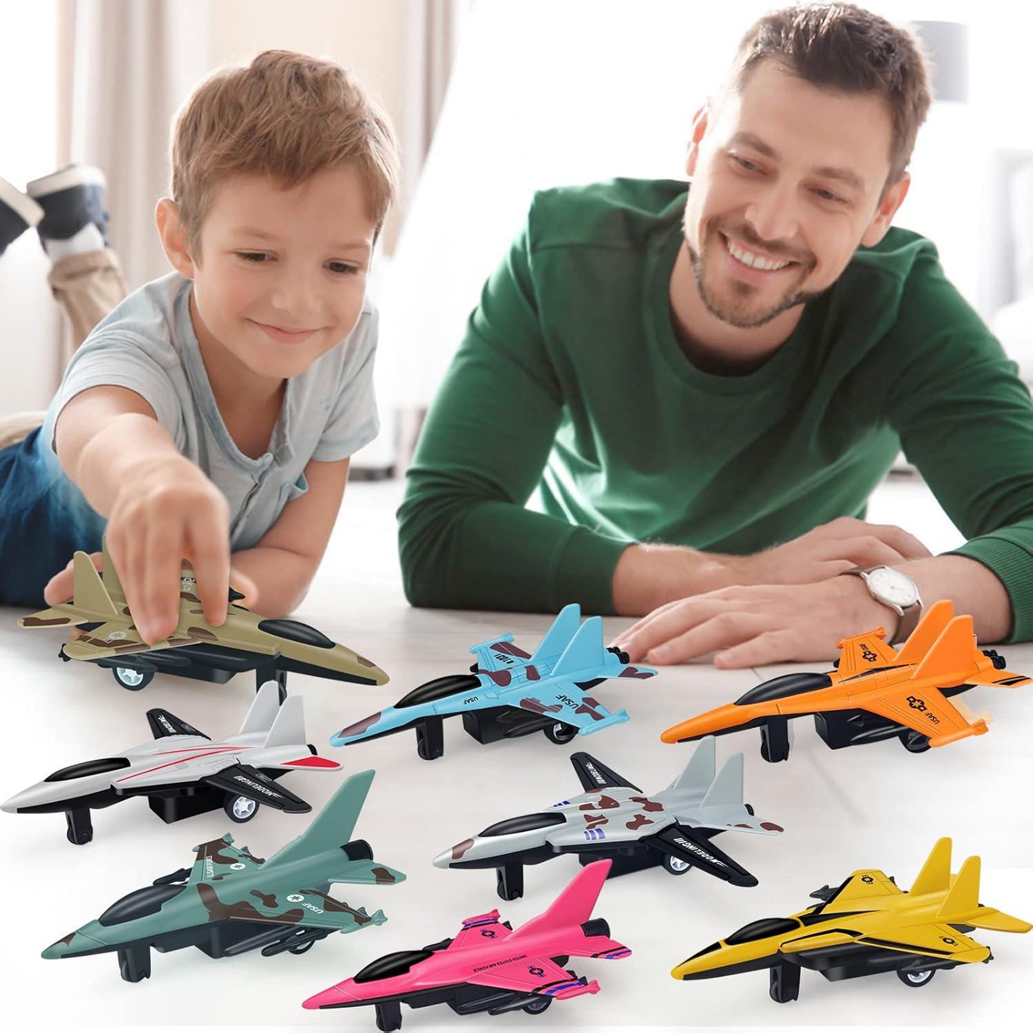 Paquete de 8 Juguetes de Avión de Metal Tcvents para Niños