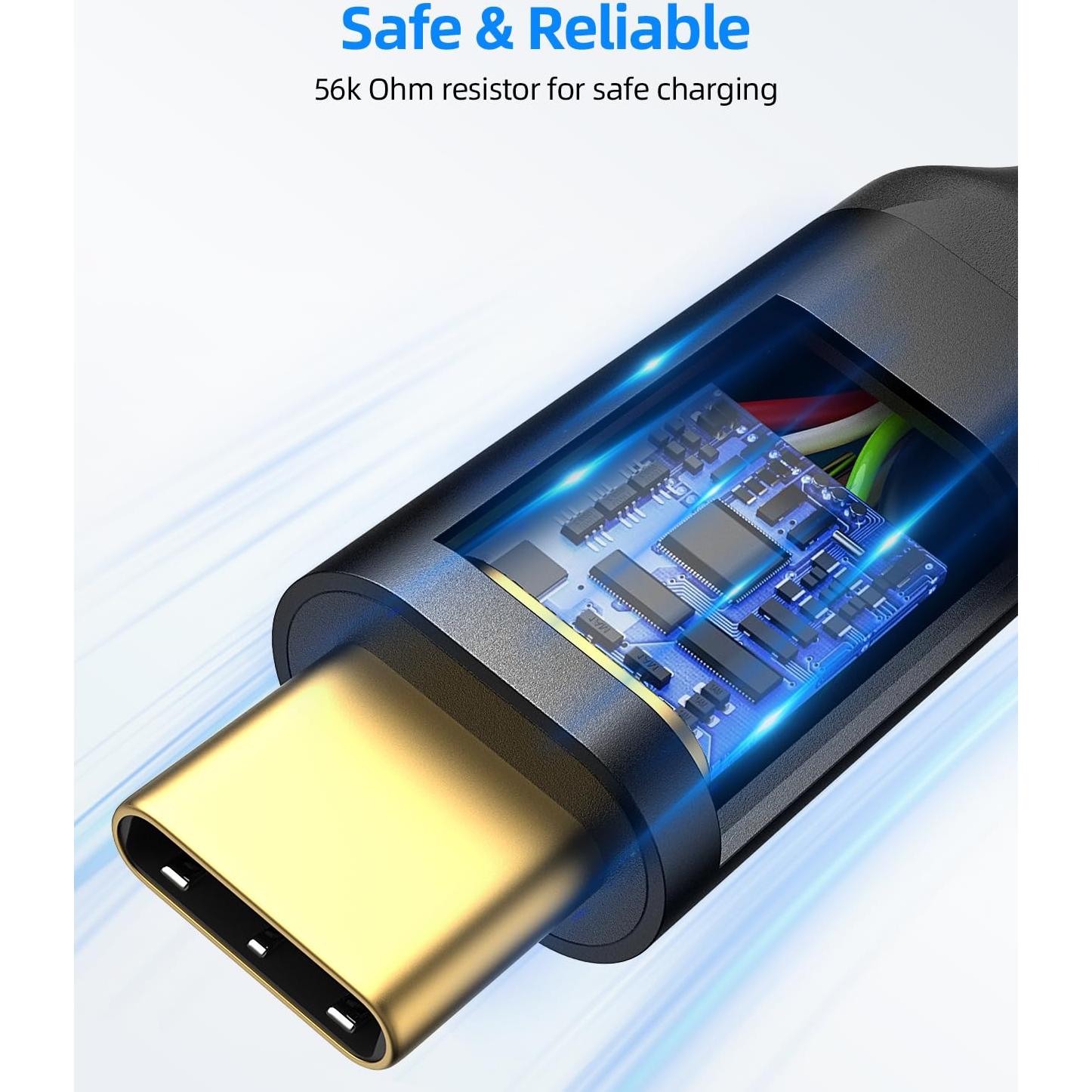 Cable USB C a USB A SUNGUY 1.5FT 10Gbps Carga Rápida