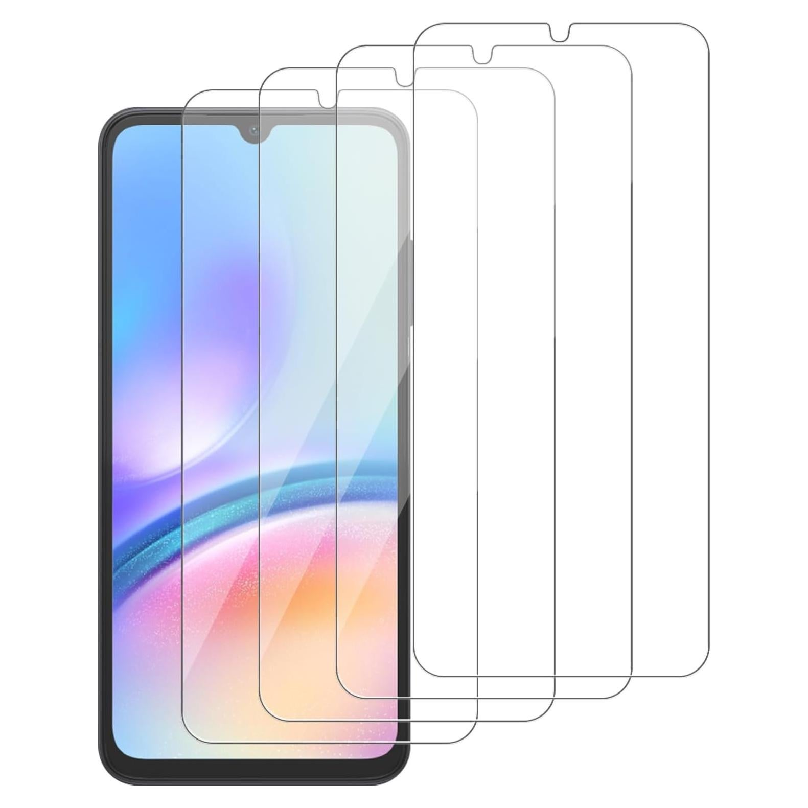 Paquete de 4 Protectores de Pantalla Vidrio Templado iCsapr para Samsung Galaxy A05s/A05